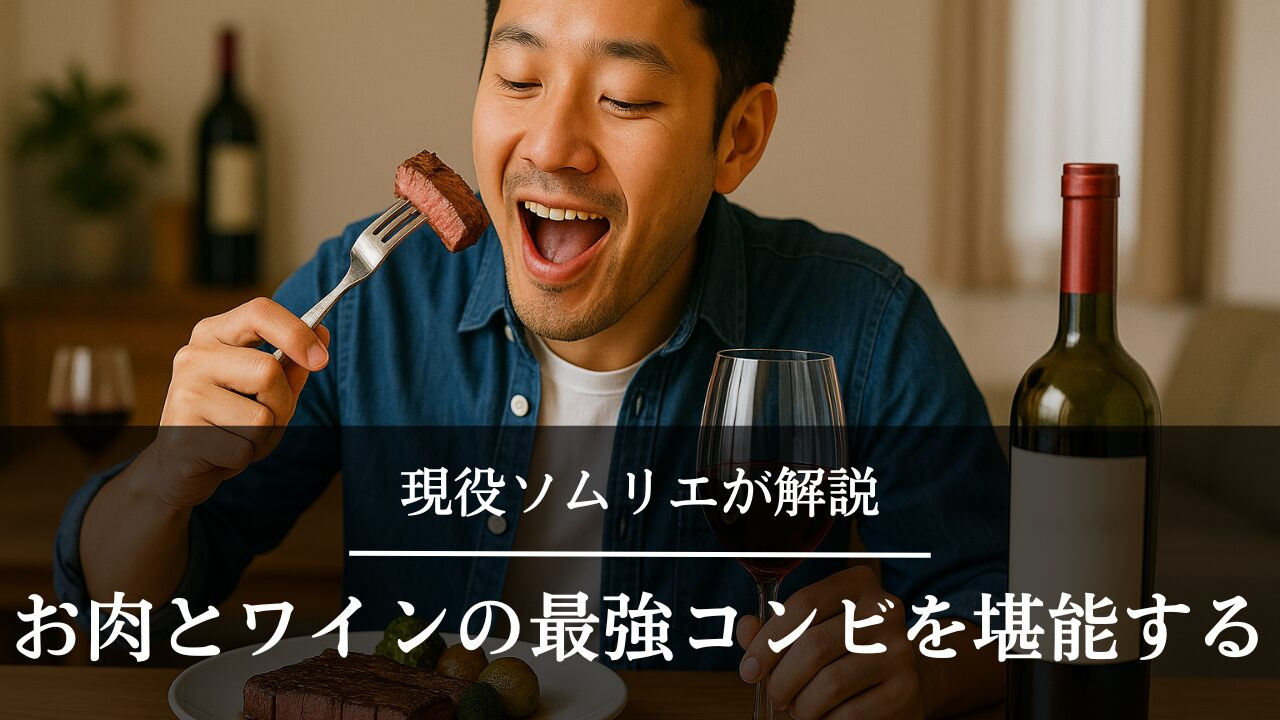 肉料理と赤ワイン