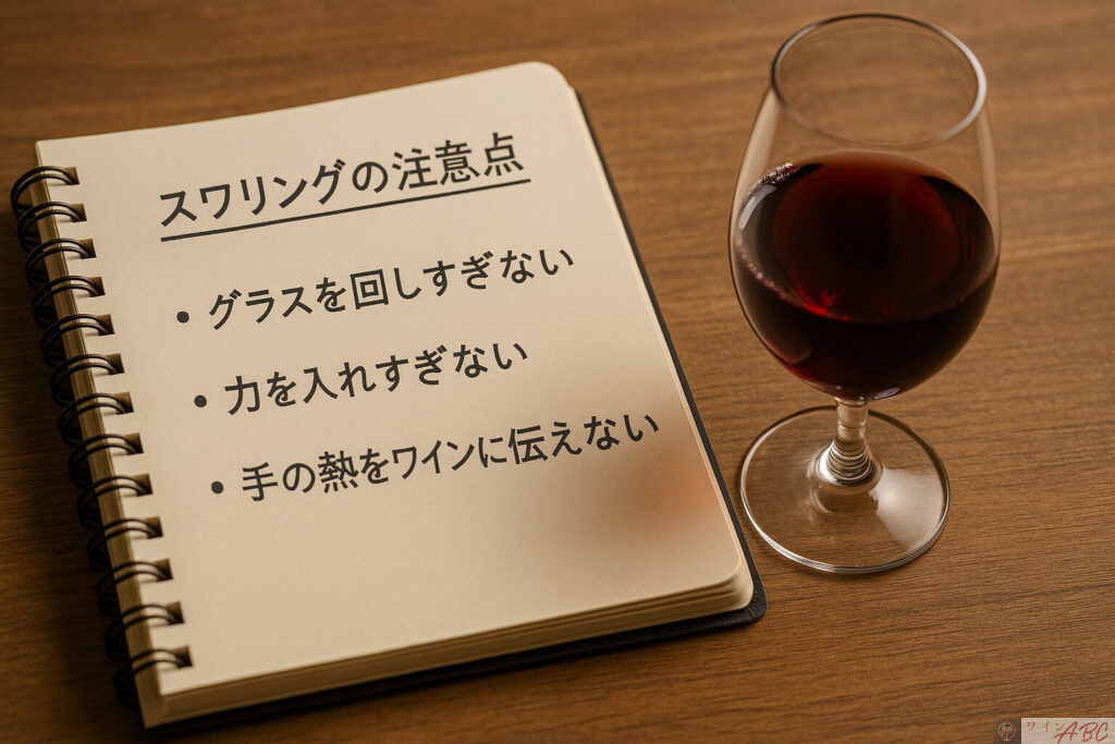 スワリングの注意点 メモ