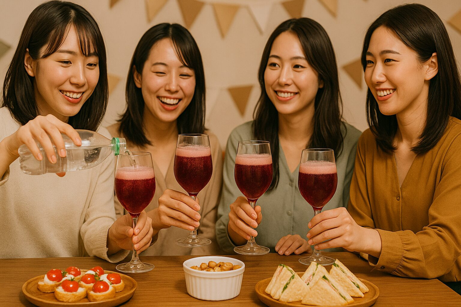 ワインと炭酸水 パーティー